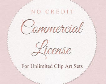 No Credit. Commercial license for Unilimited Clip Art Sets.