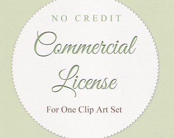 No Credit.Commercial License for One Clip Art Set.