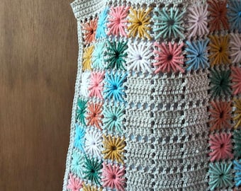 Crochet Pattern Vintage Flower bag