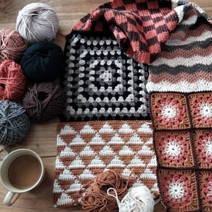 Crochet pattern mixing scarf image 2