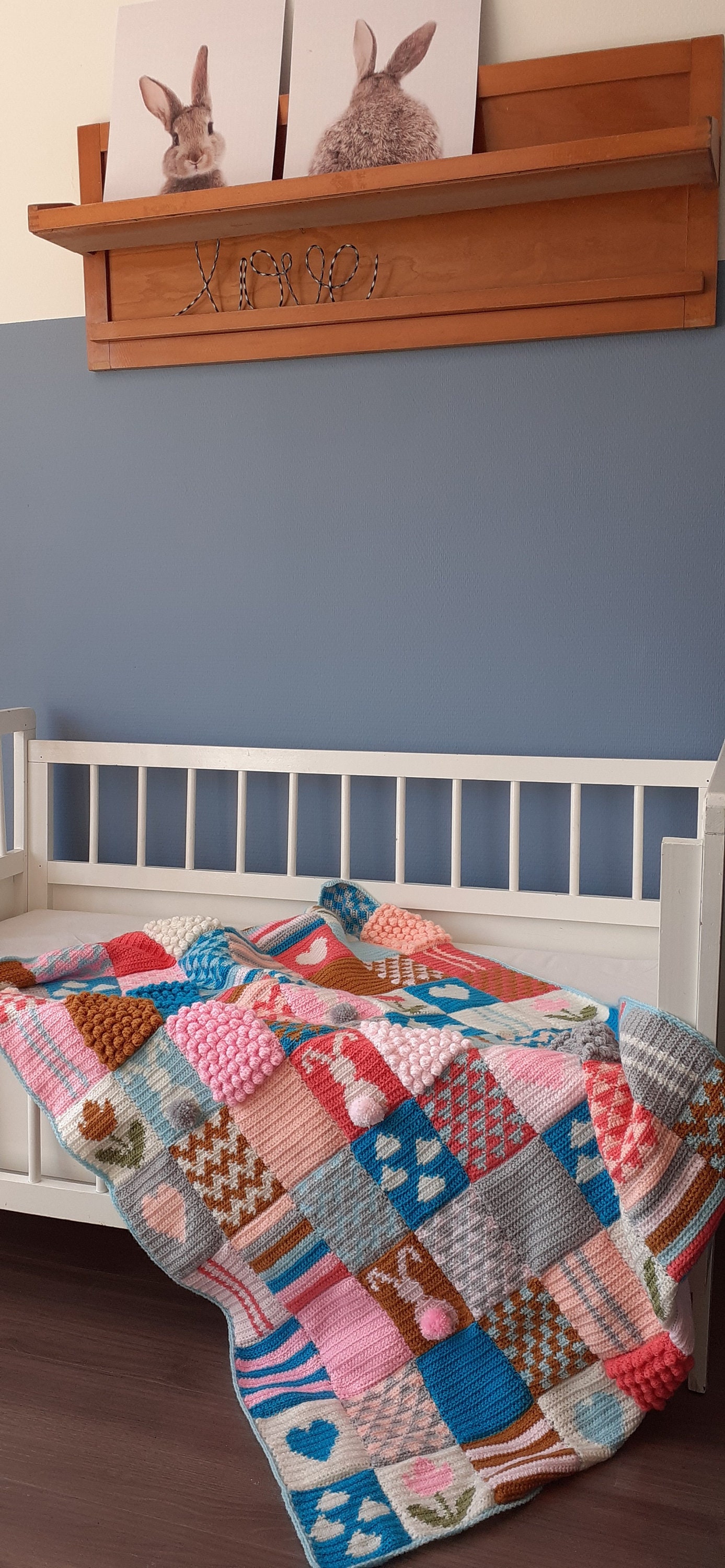 かぎ針編みのパッチワークブランケット - Etsy 日本