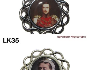 Steampunk Pin Anstecker Queen Victoria & Prince Albert #LK12/35