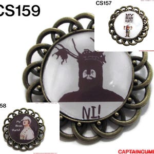 Steampunk nål badge brosch steampunk Monty Python Knights Ni, Gumby på bronsbaksida #CS157-9