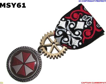 Steampunk pin badge brooch medal gaming theme Umbrella Resident Evil, #MSY61
