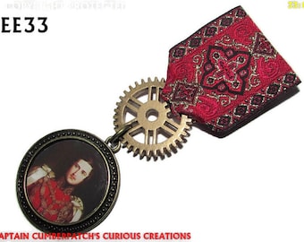 Steampunk pin drape badge brooch medal Prince Albert #MEE33