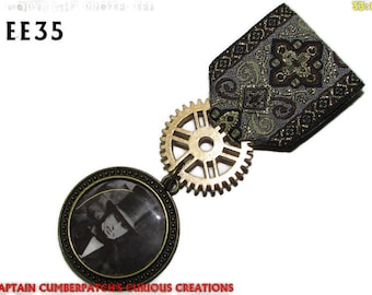 Broche, insignia, medalla, alfiler, cortina, steampunk, Isambard Kingdom Brunel, inventor, ingeniero #MEE35