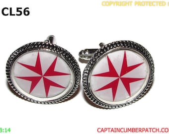 Steampunk cufflinks maltese cross