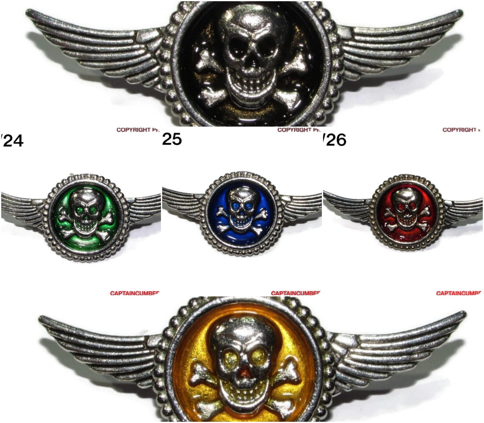 Skull wings pin - Etsy 日本