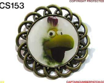 Steampunk pin badge brooch Captain Cumberpatch cock LSM  #CS153