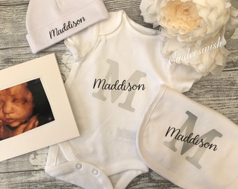 Personalised baby gift set / Baby name set / Bling baby Nikes / Baby hamper / Newborn gift / Baby shower gift / New baby / Baby bodysuit