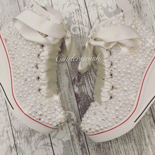 bedazzled wedge sneakers