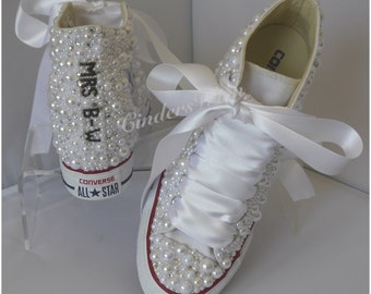 bling converse wedding