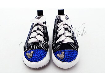 Baby converse / bling toe converse / mickey mouse converse / bling soles, /navy converse / diamante converse / mickey converse /