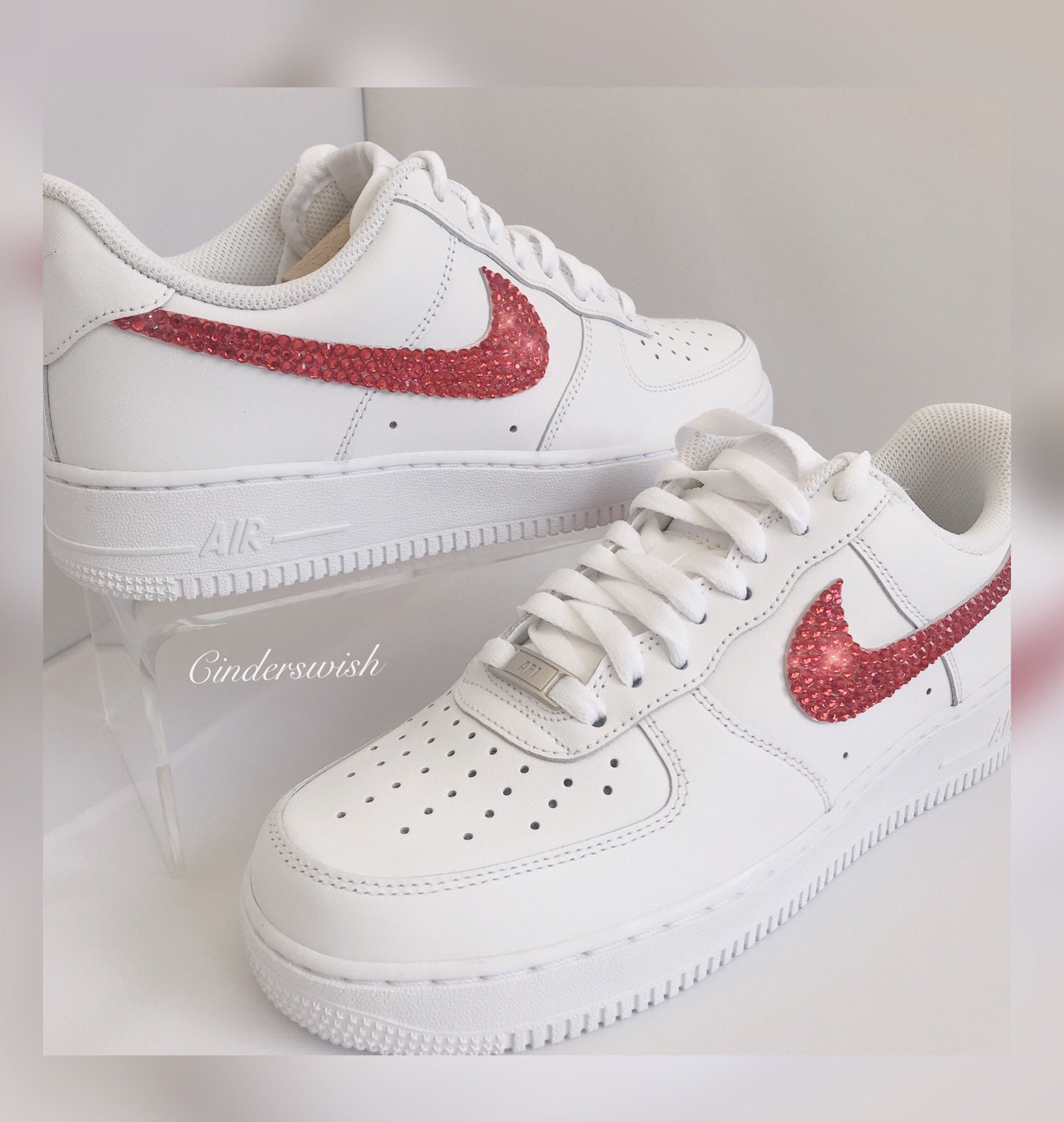Adult Size Swarovski Nike Air Force Ones With Any Colour Tick - Etsy