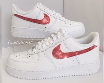 Adult size Swarovski Nike Air Force ones with any colour tick  / Bling Nikes / Red Nikes / Sparkly Nikes / Bling Sneakers