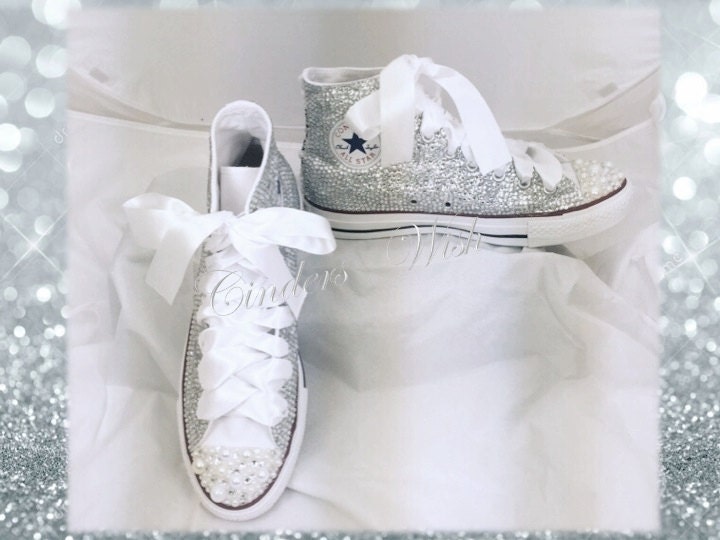 Glitter converse shop wedding shoes
