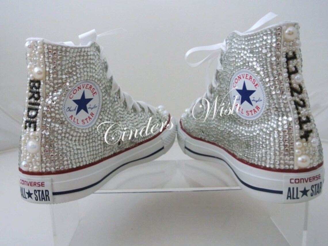 Premium Wedding ConversePearl Converse All over Sparkling Etsy