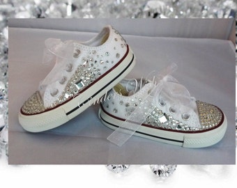 Kids Crystal Converse: Sparkle Flower Girl Shoes