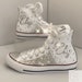 Married name Crystal Converse / Wedding converse /Bride converse / Customised converse / lace converse / sparkle / delicate / romantic 