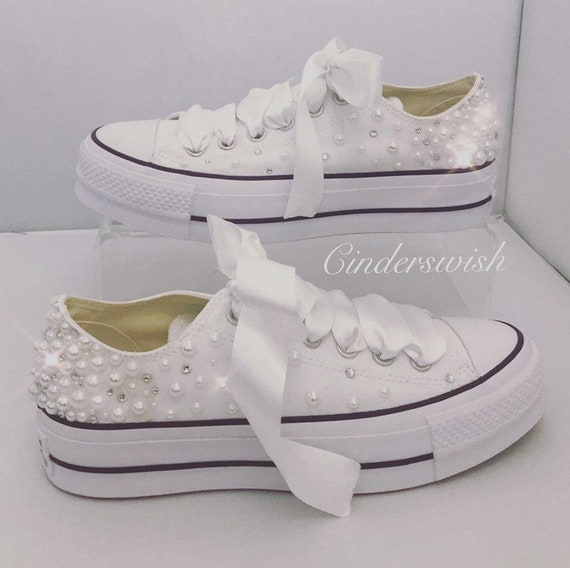 Pearl Platform Converse Wedding Converse Swarovski Wedding