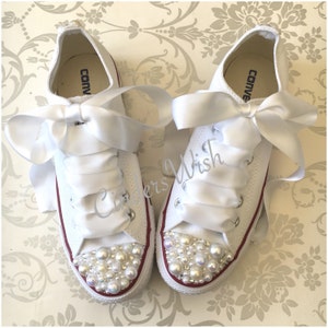 Pearl Converse / bridal converse / wedding converse/ bride converse / customised converse  / unique sneakers
