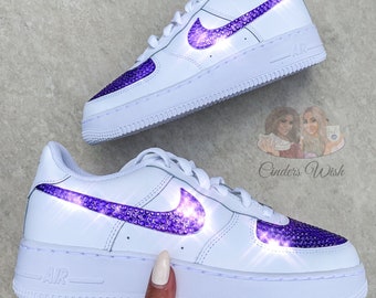 Violet scintillant Nike Air Force ones taille adulte scintillant