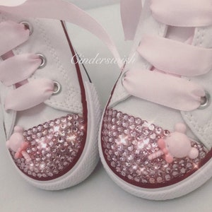 Minnie mouse Converse / bling converse/ girl converse / bling toe converse / pink converse/ Disney Converse image 5