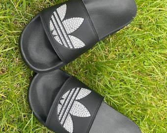adidas glitter sliders
