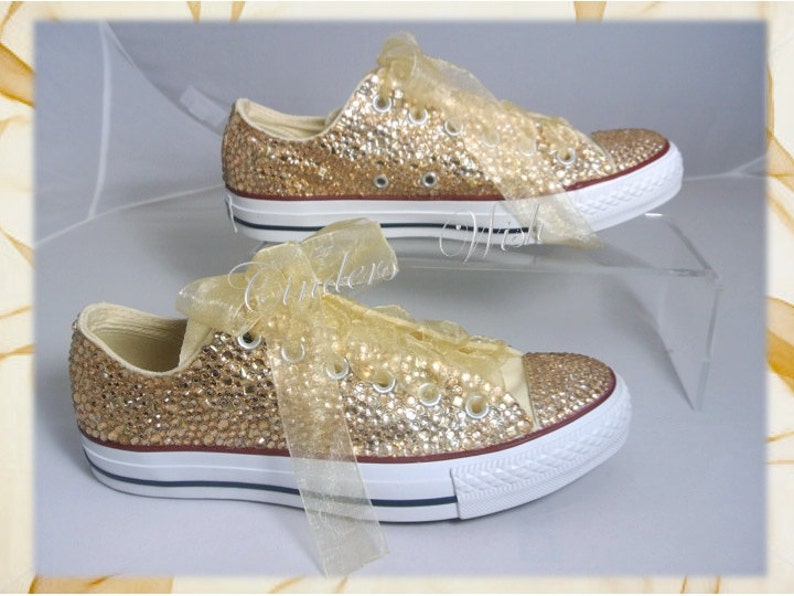 Gold Wedding Converse All Over Gold Sparkling Converse Etsy