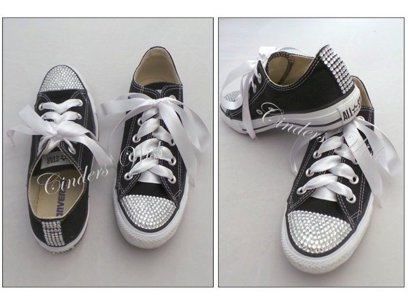 Bling toe converse / sparkle converse / customised diamante Etsy