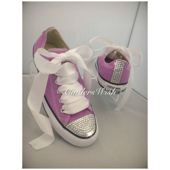 purple bling converse