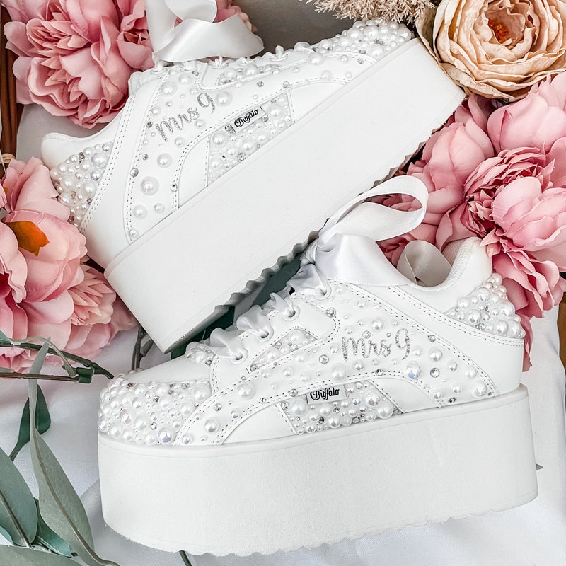 platform wedding sneakers