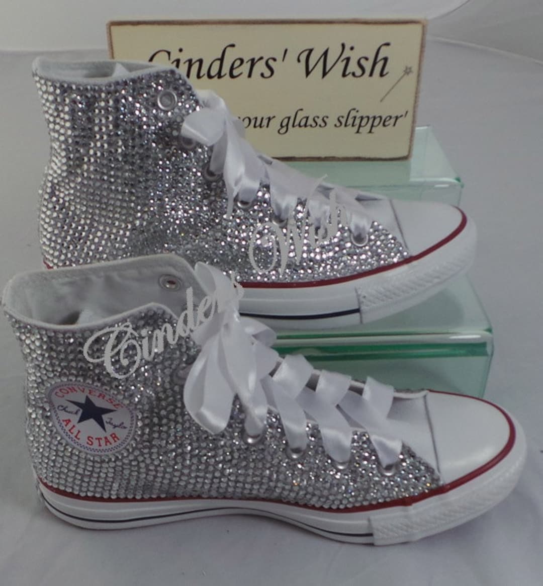 Wedding Converse All Over Sparkling Converse Wedding Shoes Etsy
