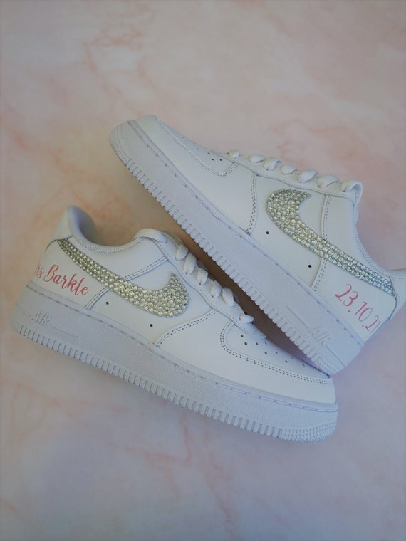 Deseo opción excepción Wedding Custom Nike Airforce 1 With Married Name / Wedding - Etsy