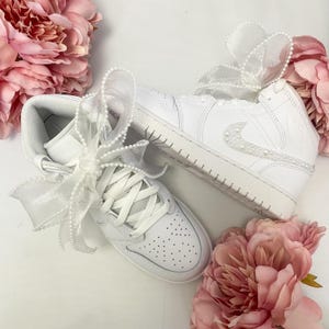 white sparkle jordans