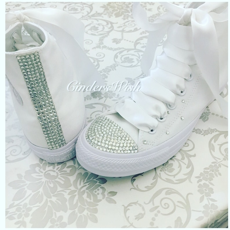 white glitter converse high tops