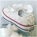 White Pearl Converse - Outsides of shoes embellished   / Wedding converse / Bridal chucks / Bridal converse / Crystal shoes/ bridesmaid m 