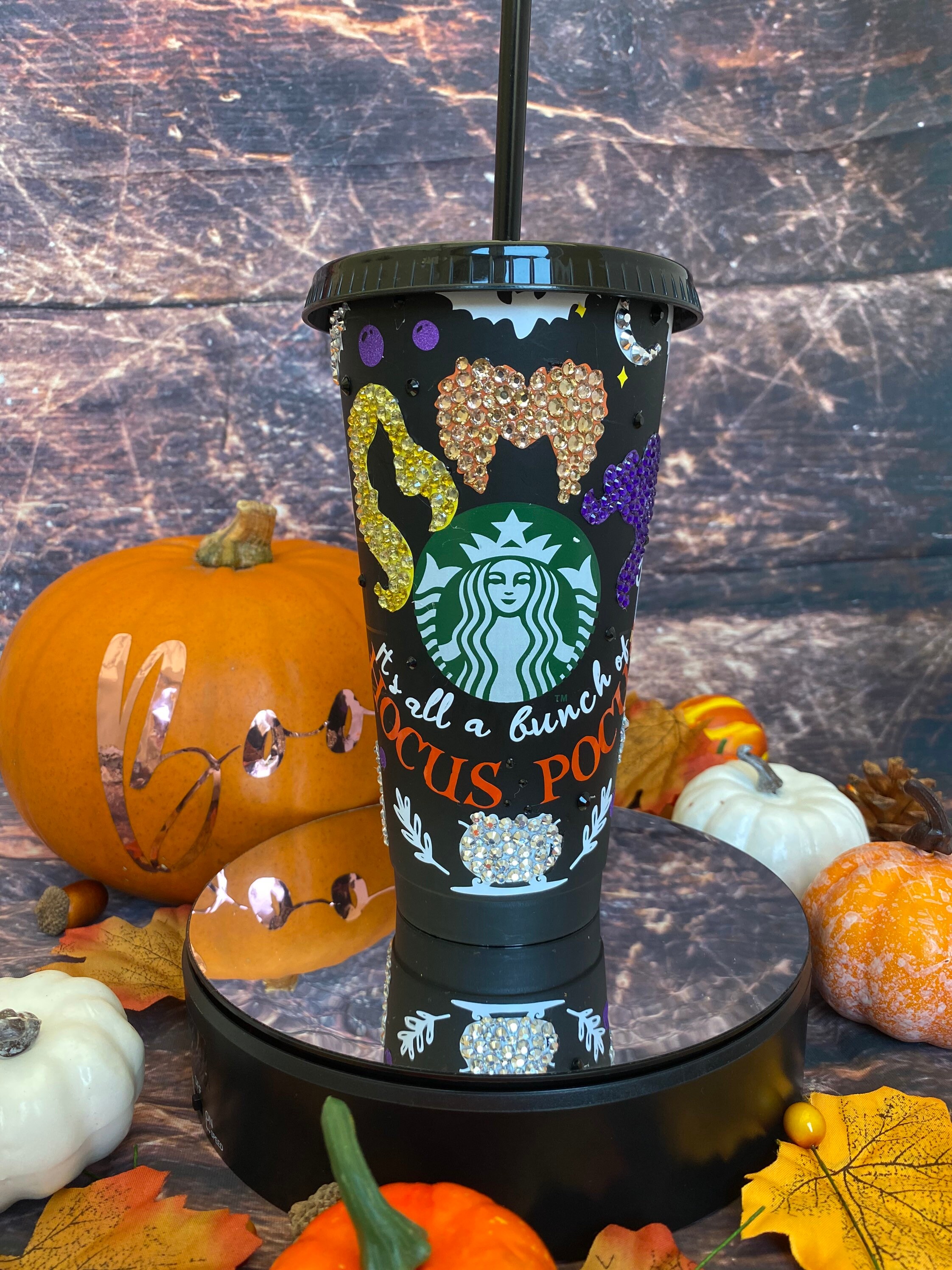 Hocus Pocus Swarovski Starbucks Cup: Bling Halloween Cup - Etsy