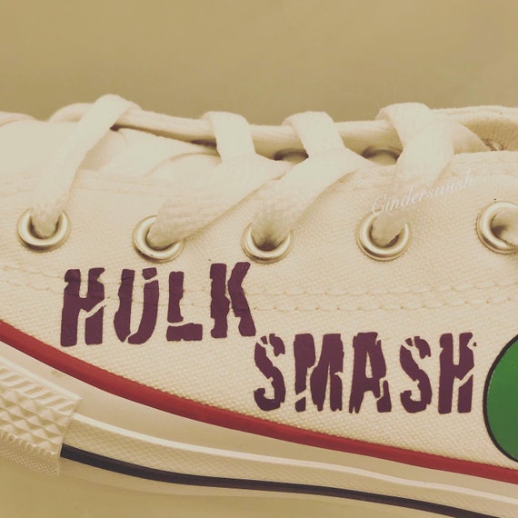 Superhero kids converse Hulk converse Birthday trainers Avengers Converse Hulk smash