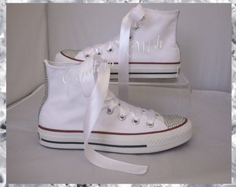 white diamante converse