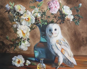 Exquisite Owl - original oil painting