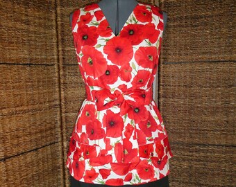 Safe Travels Specialty Apparel Travel Tunic,  Hidden Pockets, Travel Tunic with Pockets, Floral Tunic, Shirt with Pockets, Wanderlust