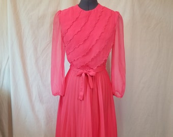 Vintage Bright Salmon Dress