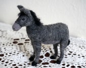 Needle Felted Donkey, Nativity Set, Burro, Nativity Animal, Christmas Creche, Farm Animal