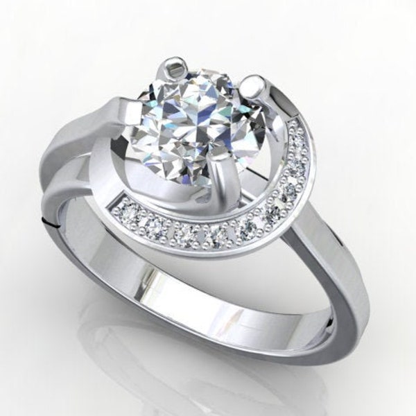 Roundly  Engagement Ring 3D CAD - JT16