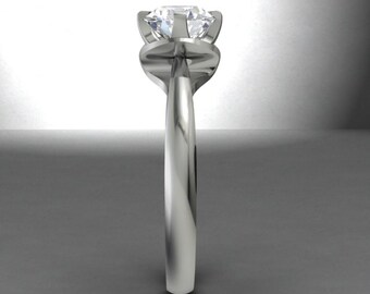 Open Tulip Engagement Ring Mold 3D - CA16