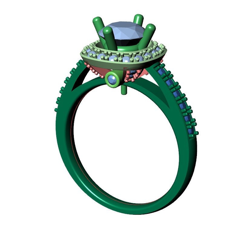 3D CAD Engagement Ring Jewelry Design Can Download STL File Format CC3