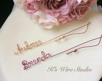 A Custom Wire  Bookmark, A Personalized Wire Name Bookmark with a heart, A Custom Bookmark Gift , Book Lover Gift, Unique Bookmark