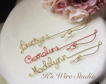 A Custom Wire  Bookmark, A Personalized Wire Name Bookmark with a heart, A Custom Bookmark Gift , Book Lover Gift, Unique Bookmark