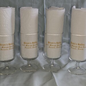 Conjunto de 4 copos de bar vintage da Pirate's Galley, Siesta Key, Sarasota, Flórida, década de 1970.